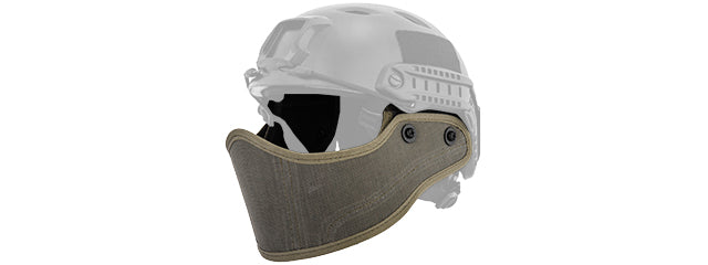 Lancer Tactical CA-801 Helmet Armour Face Protective Headgear with Adjustable Straps