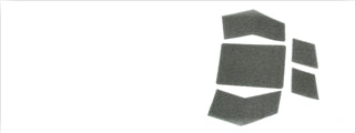 Lancer Tactical CA-802G Add-On Velcro Pads Set For EXF Bump Helmet in Foliage Green