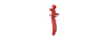 Lancer Tactical RA Style Aluminum Trigger for AEG Airsoft Rifles (RED )