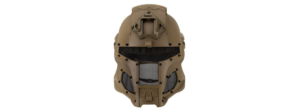 Interstellar Battle Trooper Full Face Airsoft Helmet (TAN)