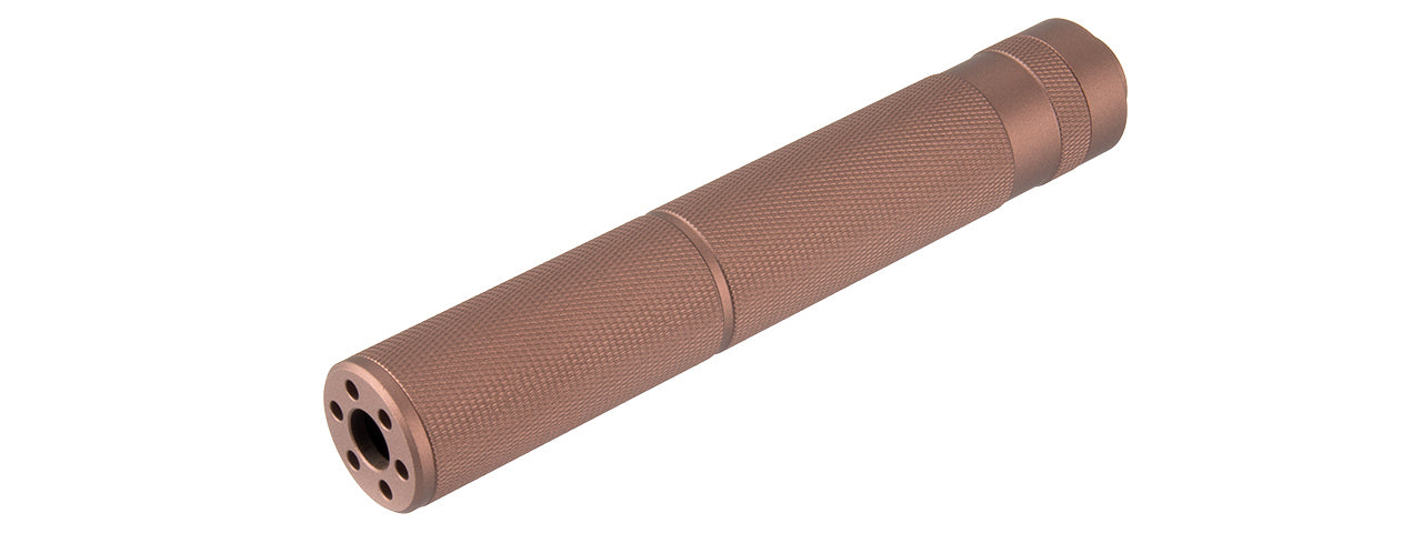 Lancer Tactical 195mm Aluminum Knurled Mock Suppressor (Coyote Brown)