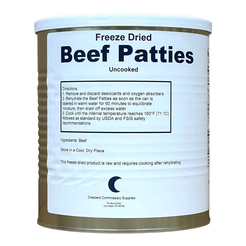 Military Surplus Freeze Dried Hamburger, Ground Beef Patties (13 oz)