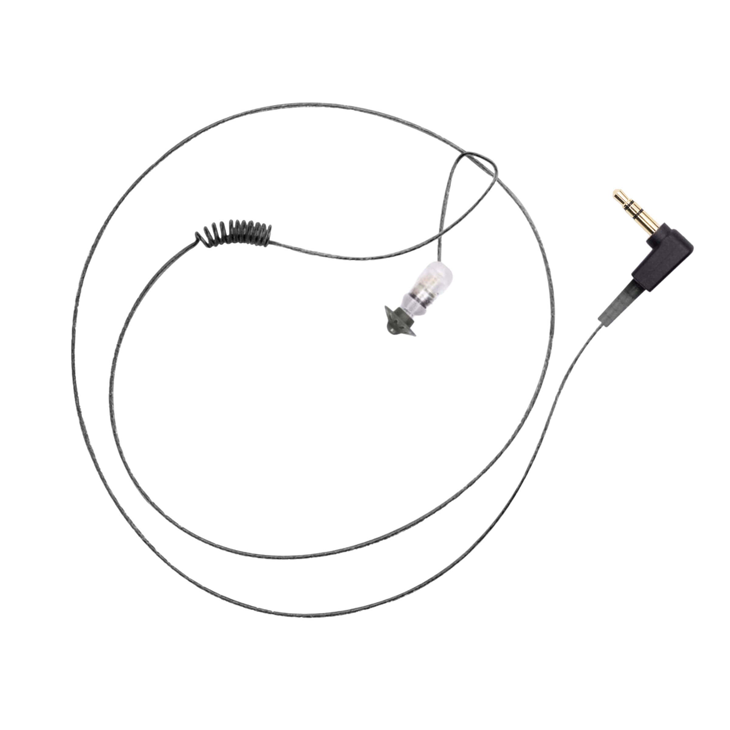 Listen Only Tubeless Patrol/Tactical/Covert Radio Earpiece Ambidextrous- 2.5mm, Connects to Speaker Mics for Otto, Harris, & More