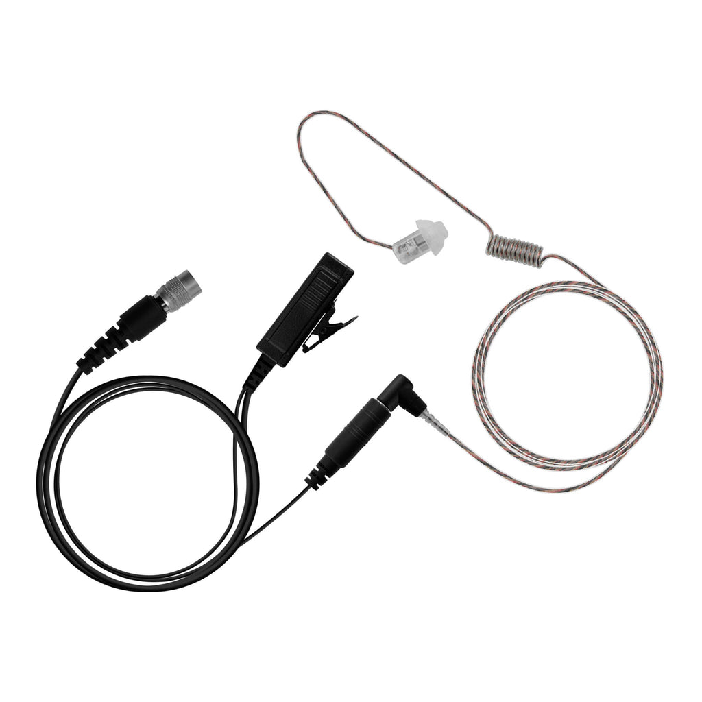 Patrol Mic & Invisible Series Tubeless Earpiece Complete Tactical Kit w/ Quick Disconnect (Hirose) - EF Johnson VP5000 VP6000 VP8000 Series
