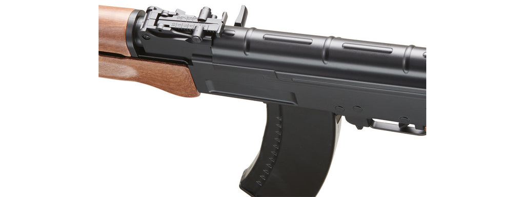 WELLFIRE AIRSOFT POLYMER AK47 AEG RIFLE - BLACK/WOOD