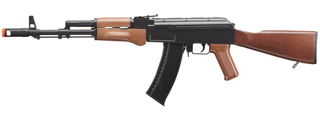 WELLFIRE AIRSOFT POLYMER AK47 AEG RIFLE - BLACK/WOOD