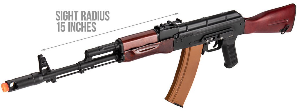 Double Bell AK74N AEG Airsoft Rifle Type A (BLACK / WOOD)