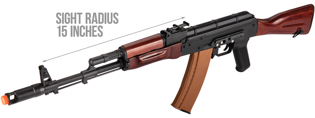 Double Bell AK74N AEG Airsoft Rifle Type B (BLACK / WOOD)