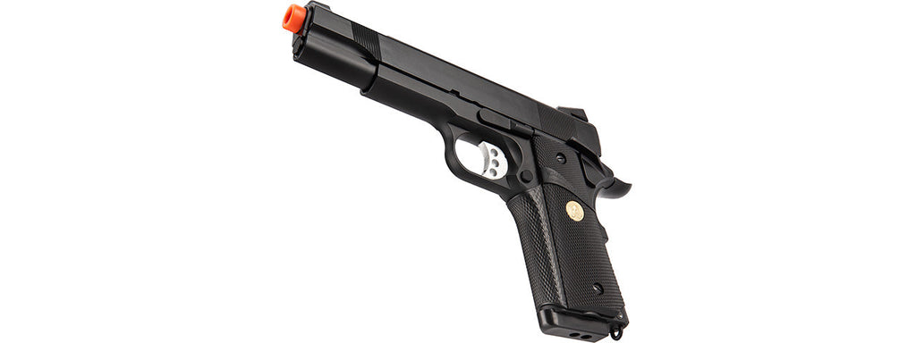 Double Bell M1911 Gas Blowback MEU Airsoft Pistol Polymer] (Black)