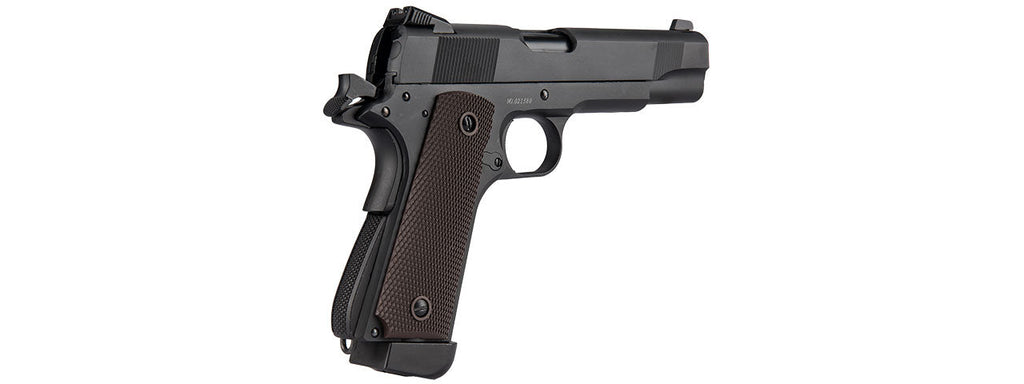 Double Bell M1911 Type 2 CO2 Gas Blowback Airsoft Pistol High Velocity (Black)