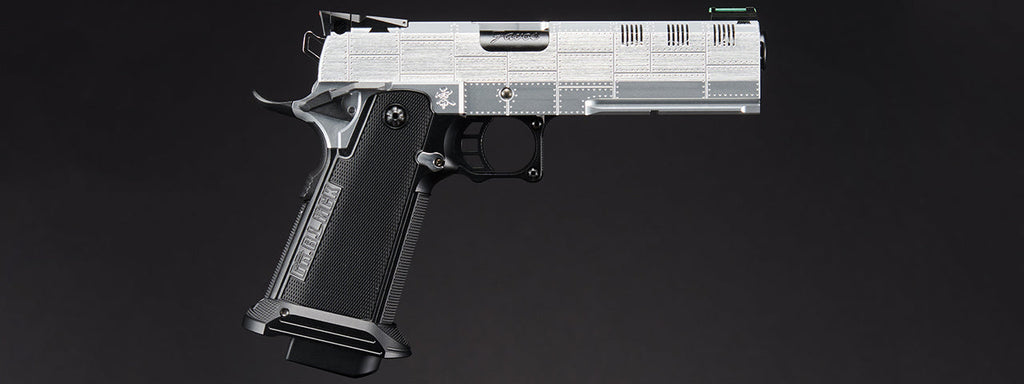 Dr. Gearbox Custom Tokyo Marui Monochrome ZERO 5.1 Hi-Capa GBB Pistol - (Silver/Black)