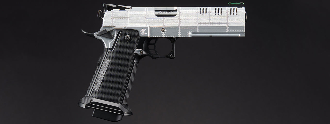 Dr. Gearbox Custom Tokyo Marui Monochrome ZERO 5.1 Hi-Capa GBB Pistol - (Silver/Black)