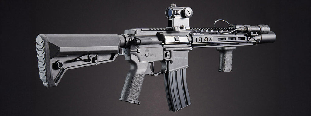 Custom Abraxas - BG Defense Type-A MK2 10' AEG Rifle by Lancer Tactical - (Black)