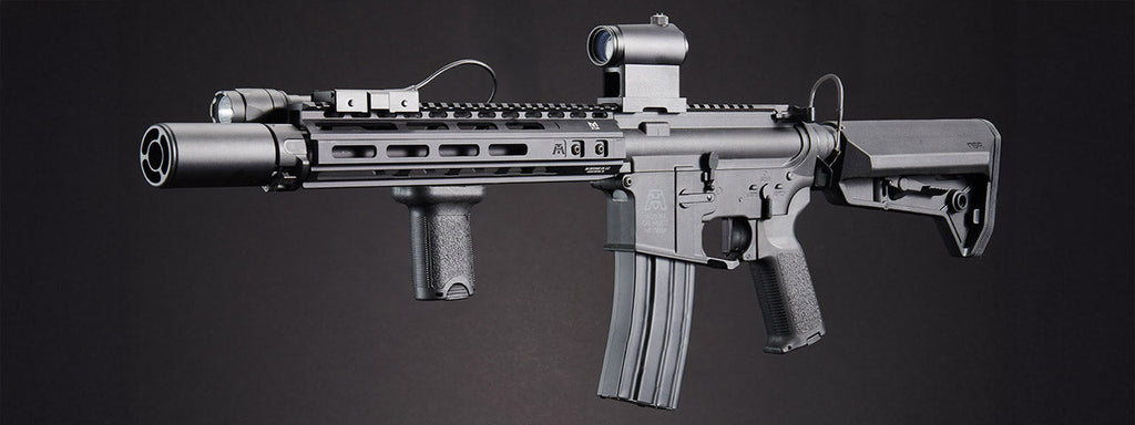 Custom Abraxas - BG Defense Type-A MK2 10' AEG Rifle by Lancer Tactical - (Black)