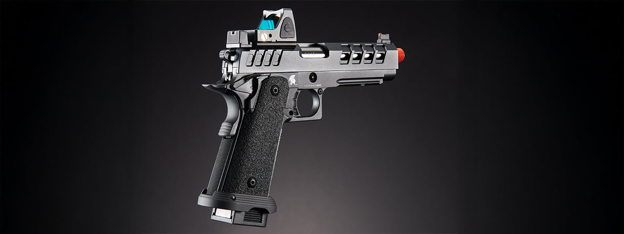 Custom Lancer Tactical ACHILLES - Heracles Hi-Capa Gas Blowback Airsoft Pistol - (Black)