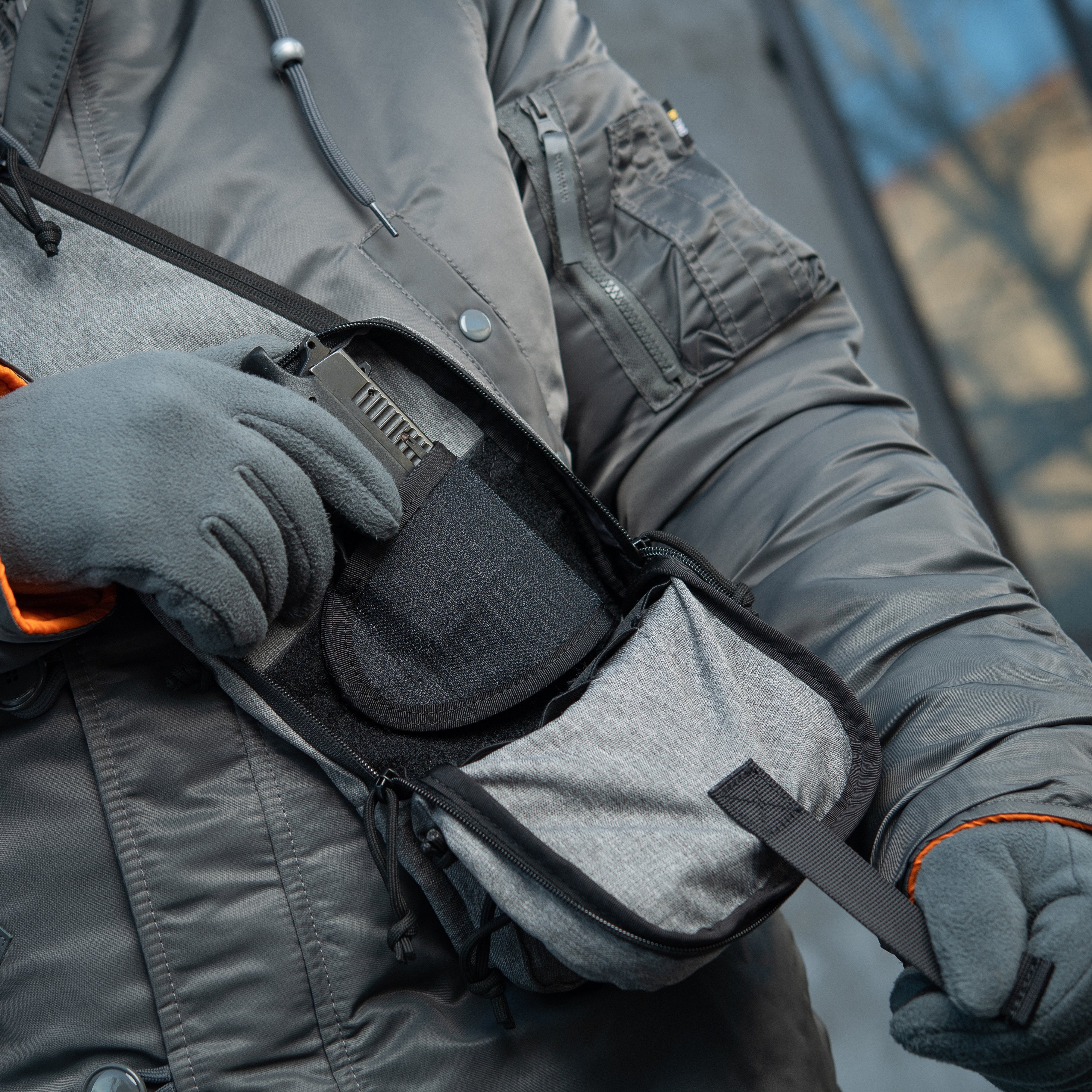 M-Tac LEFT-HANDED Tactical Sling Bag for Men with Holster