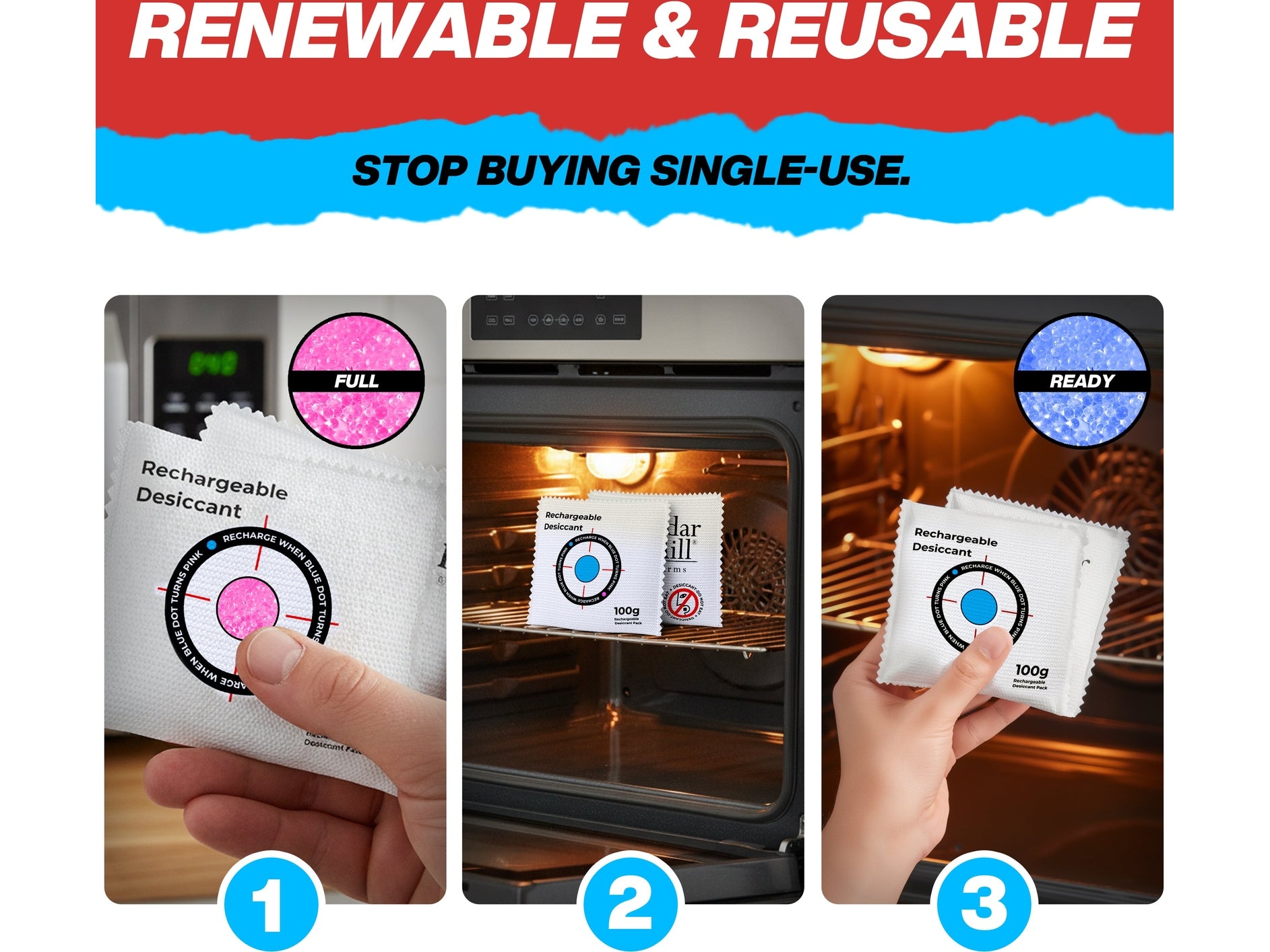 Portable Pistol and Firearm Rechargeable Desicant Dehumidifier - Moisture, Rust, Mold Protection