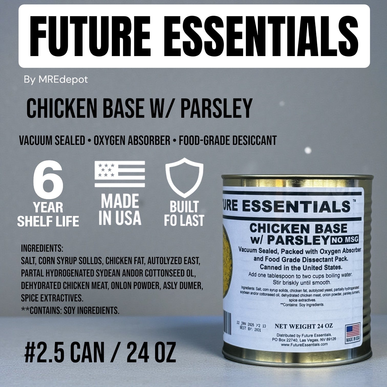 Future Essentials Canned Chicken Base with Parsley