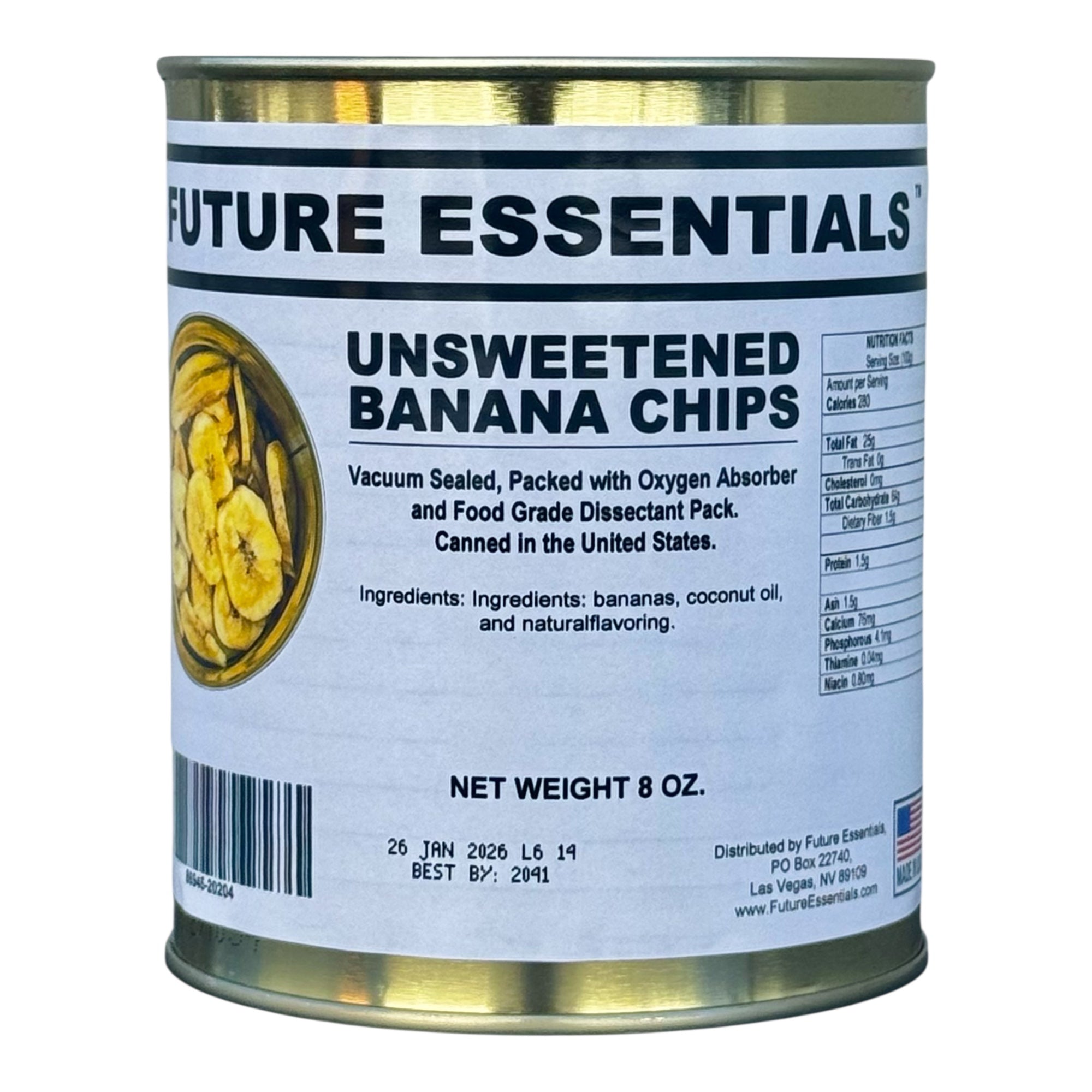 Future Essentials Dehydrated Unsweetened Banana Chips
