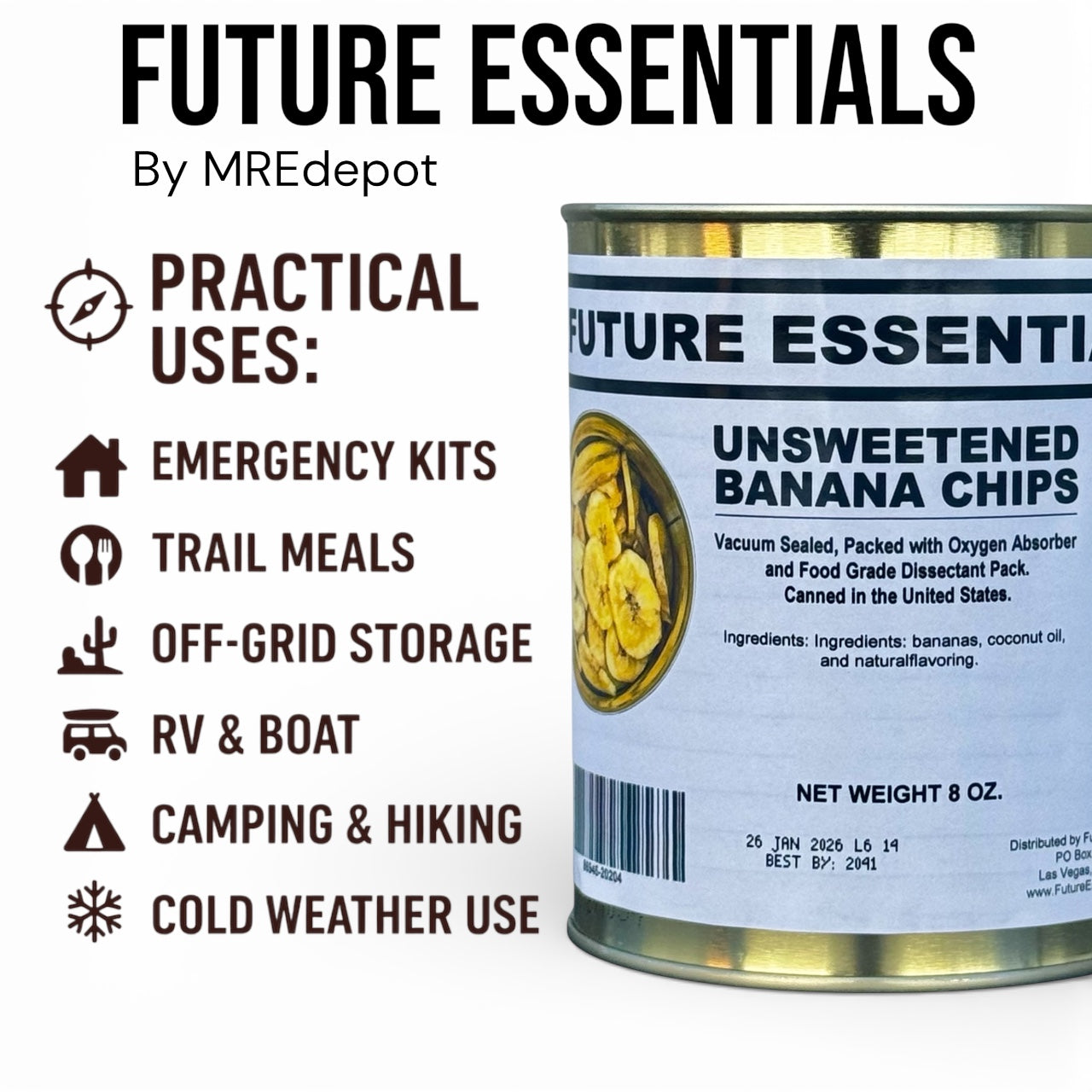 Future Essentials Dehydrated Unsweetened Banana Chips