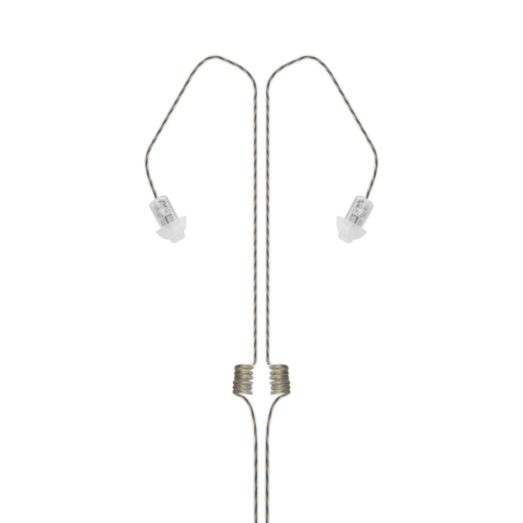 Invisible Series Tubeless Covert/Tactical Radio Dual Earpiece Ambidextrous- 3.5mm, Connects to Speaker Mic for Motorola, Kenwood, Icom, Relm, & More