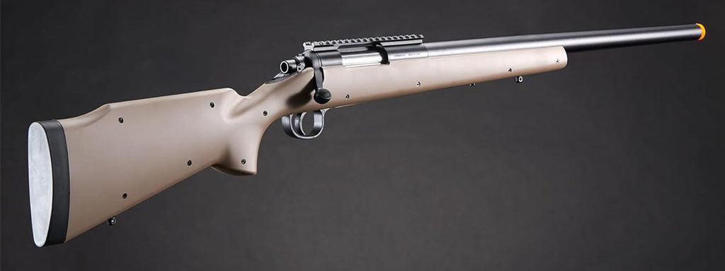 Golden Ball Bolt Action Spring Powered Sniper Rifle - (Tan)