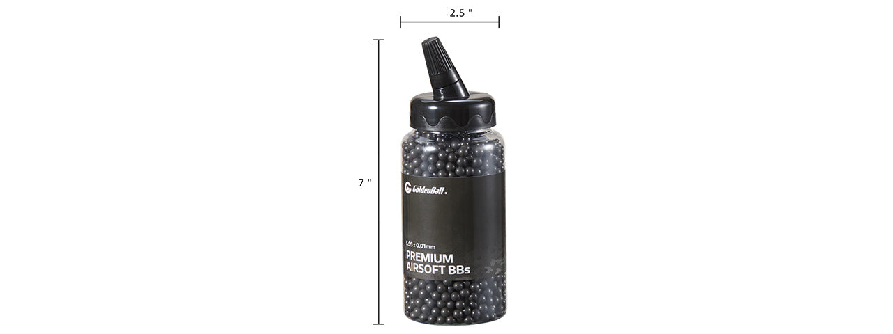 GoldenBall 2000 Round .36G Premium Grade Outdoor BBs - (Black)