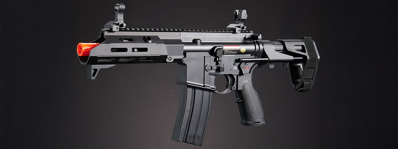 Golden Eagle GBBR Airsoft Rifle w/ 7.5 M LOK Handguard and Mock Amplifier - (Black)