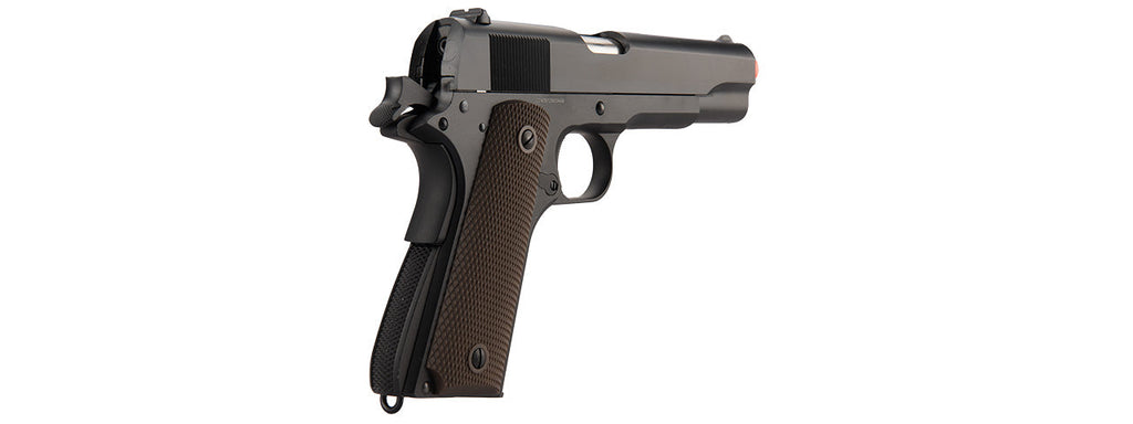 Golden Eagle IMF 3305 1911A1 Single Stack Semi-Auto GBB Metal Pistol, BK