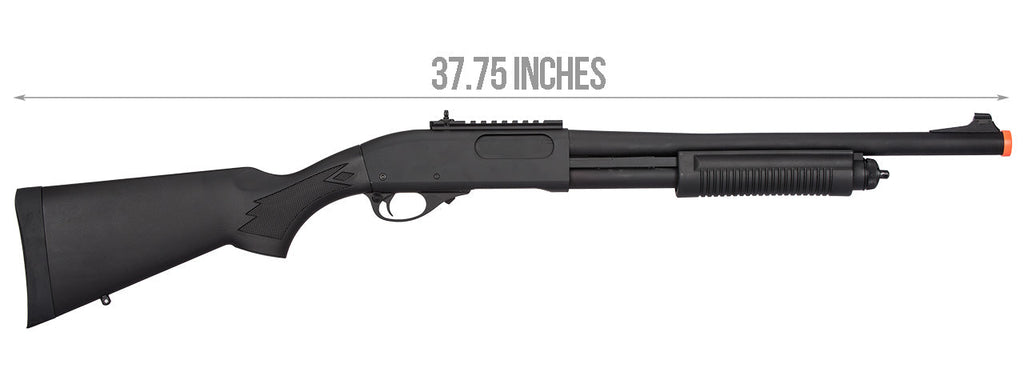Golden Eagle M870 3/6-Shot Pump Action Gas Airsoft Shotgun (BLACK)