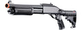 Golden Eagle M8871 3/6-Shot Pump Action CO2 Gas Airsoft Shotgun w/ Ghost Ring Iron Sights & M4 Crane Stock - (Black)