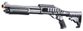 Golden Eagle M8873 3/6-Shot Pump Action CO2 Airsoft Shotgun w/ Optic Rail & M4 Crane Stock - (Black)