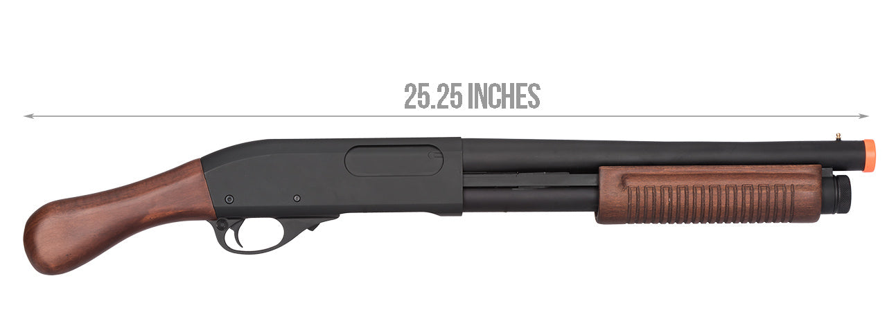 Golden Eagle M870 3/6-Shot Pump Action Gas Airsoft Shotgun Sawed-Off (WOOD)
