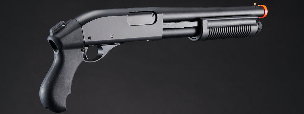 Golden Eagle M8881 3/6-Shot Pump Action Gas Airsoft Sawed-Off Shotgun - (Black)