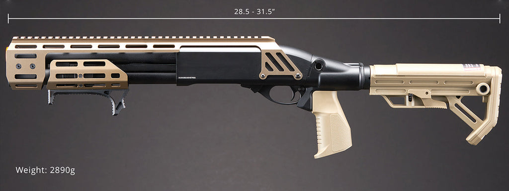 Golden Eagle Alpha Tactical Production A.T.P. Doomsday CO2 Gas Pump-Action Shotgun - (Tan)