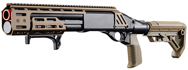 Golden Eagle Alpha Tactical Production A.T.P. Doomsday Gas Pump-Action Shotgun - (Tan)