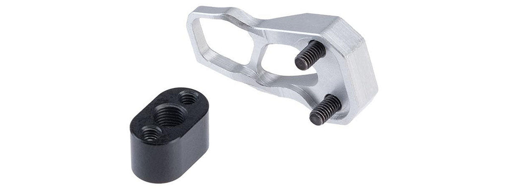 Guns Modify CNC Aluminum Magazine Release Extension For Tokyo Marui MWS M4 M16 GBBR - (Silver)