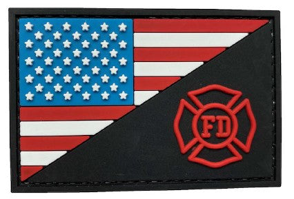 US Flag with FD PVC Patch Full Color