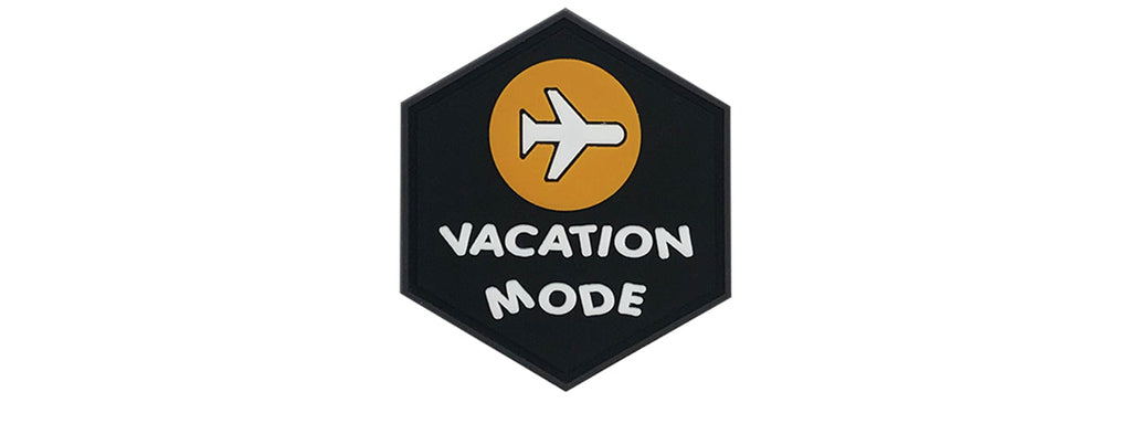 Hexagon PVC Patch Airplane Vacation Mode