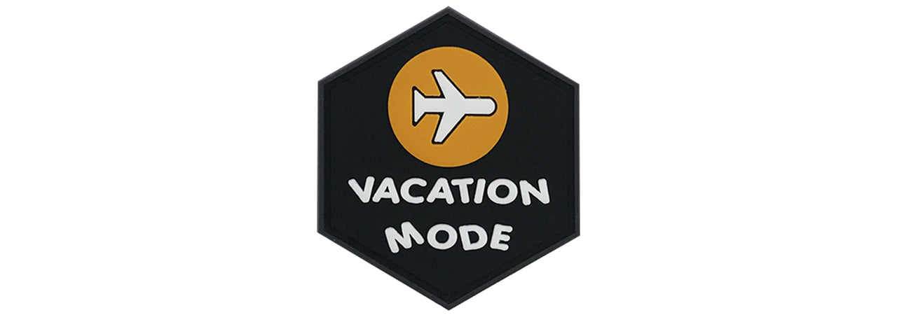 Hexagon PVC Patch Airplane Vacation Mode
