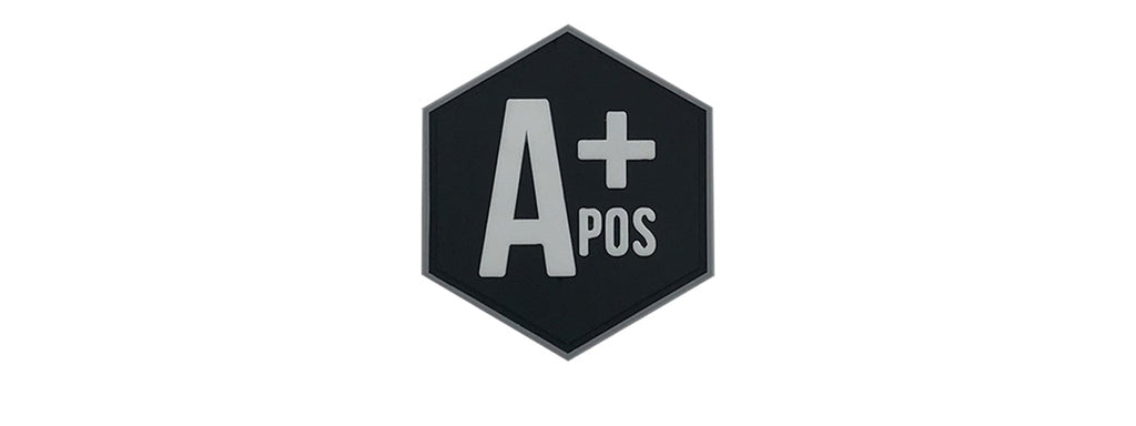 Hexagon PVC Patch Blood Type A Positive
