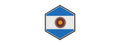 Hexagon PVC Patch Argentina Flag