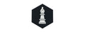 Hex PVC Patch White Bishop Chess Piece