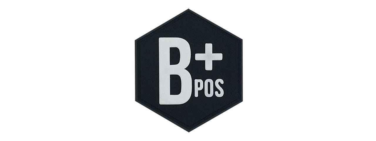 Hexagon PVC Patch Blood Type B Positive