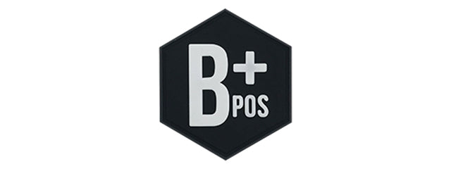 Hexagon PVC Patch Blood Type B Positive