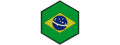 Hexagon PVC Patch Brazil Flag
