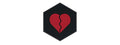 Hex PVC Patch Broken Heart