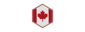 Hexagon PVC Patch Canada Flag