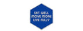 Hexagon PVC Patch "Eat Well Move More Live Fully"