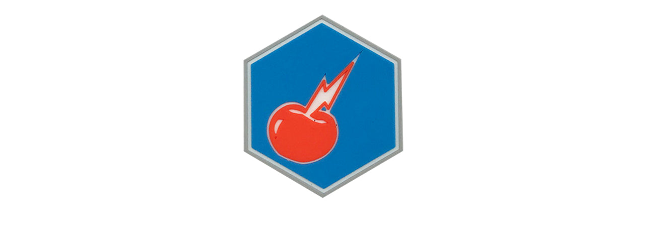Hexagon PVC Patch Electric Cherry Perk